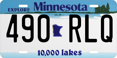 MN license plate 490RLQ