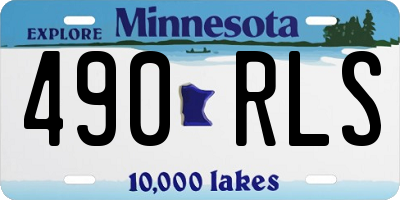 MN license plate 490RLS