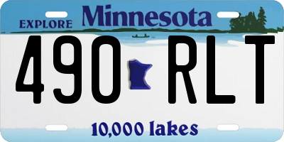 MN license plate 490RLT