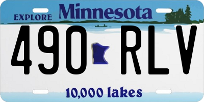 MN license plate 490RLV