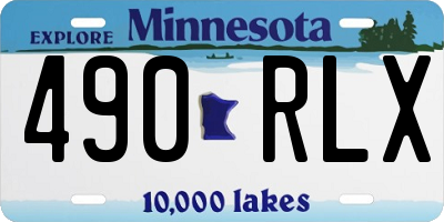 MN license plate 490RLX
