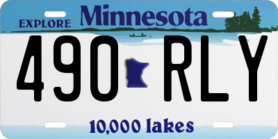 MN license plate 490RLY