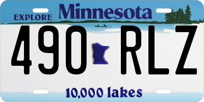 MN license plate 490RLZ