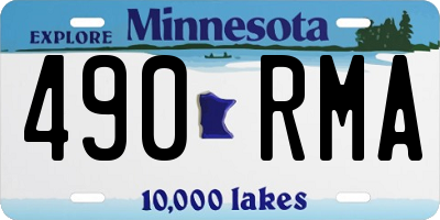 MN license plate 490RMA