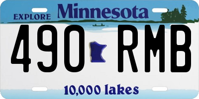 MN license plate 490RMB