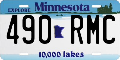 MN license plate 490RMC