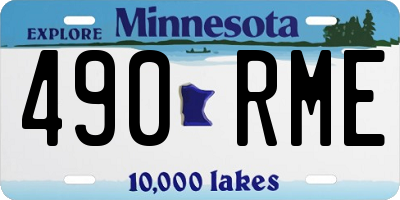 MN license plate 490RME