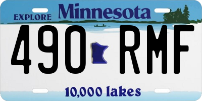 MN license plate 490RMF