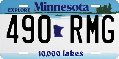 MN license plate 490RMG
