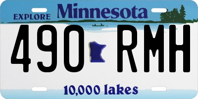 MN license plate 490RMH