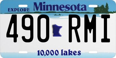 MN license plate 490RMI