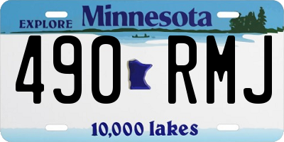 MN license plate 490RMJ