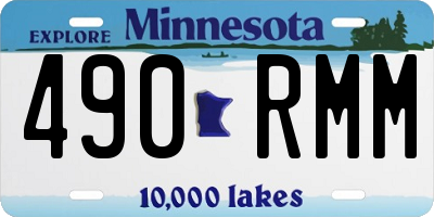 MN license plate 490RMM
