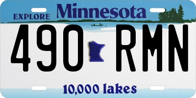 MN license plate 490RMN