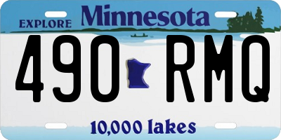 MN license plate 490RMQ