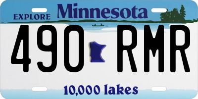 MN license plate 490RMR