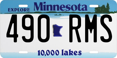 MN license plate 490RMS