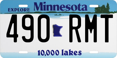 MN license plate 490RMT