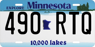 MN license plate 490RTQ
