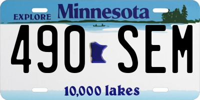 MN license plate 490SEM