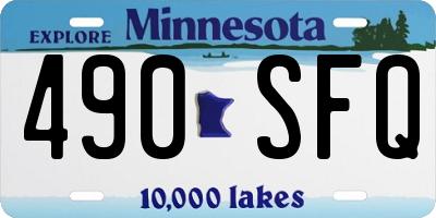 MN license plate 490SFQ