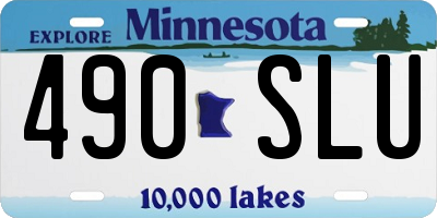 MN license plate 490SLU