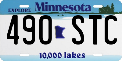 MN license plate 490STC