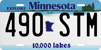 MN license plate 490STM