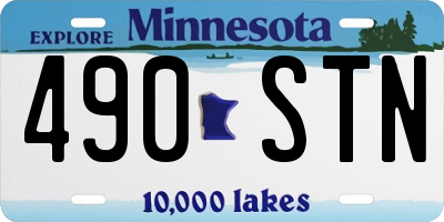 MN license plate 490STN
