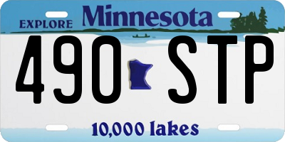 MN license plate 490STP