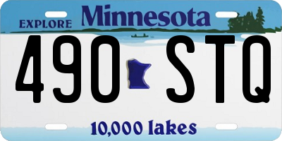MN license plate 490STQ