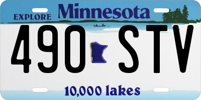 MN license plate 490STV