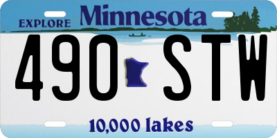 MN license plate 490STW