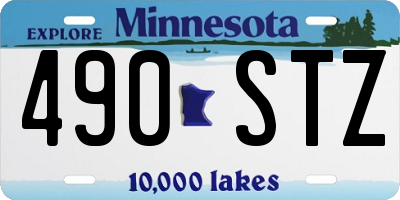 MN license plate 490STZ