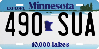 MN license plate 490SUA