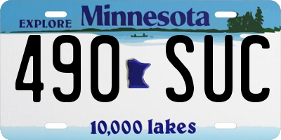 MN license plate 490SUC