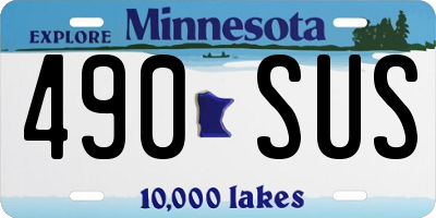 MN license plate 490SUS