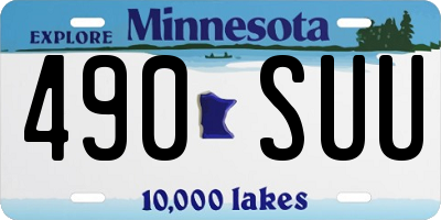 MN license plate 490SUU