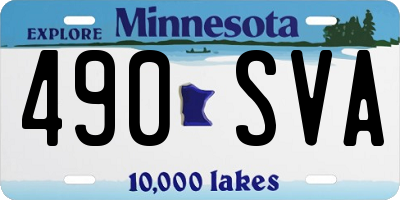MN license plate 490SVA
