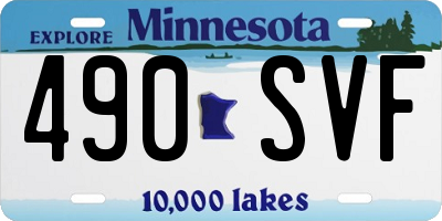 MN license plate 490SVF