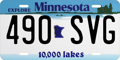 MN license plate 490SVG