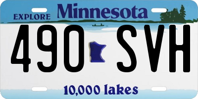 MN license plate 490SVH