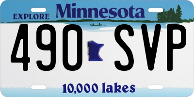 MN license plate 490SVP