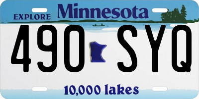 MN license plate 490SYQ