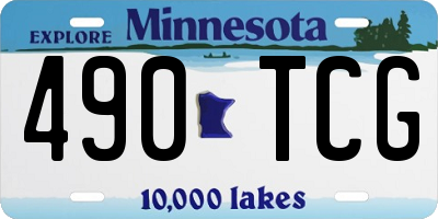 MN license plate 490TCG