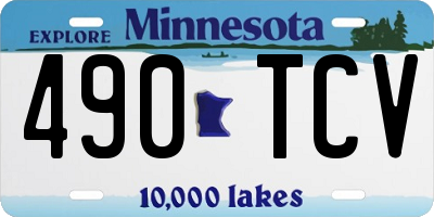 MN license plate 490TCV
