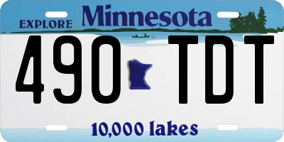 MN license plate 490TDT