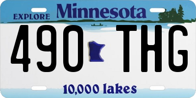 MN license plate 490THG