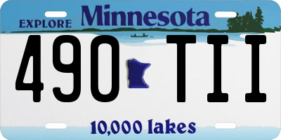 MN license plate 490TII
