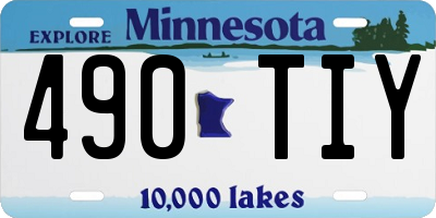 MN license plate 490TIY